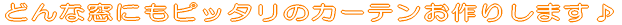 �ǂ�ȑ��ɂ��s�b�^���̃J�[�e������肵�܂��� 