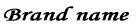 Brand name 